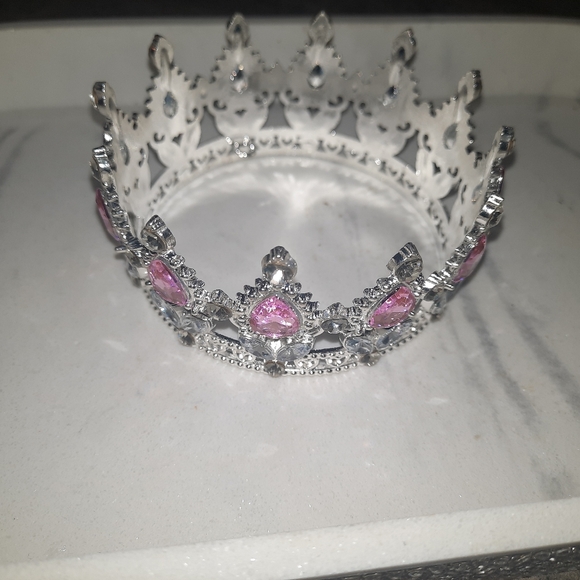 Accessories - Elegant Silver and Pink Crown